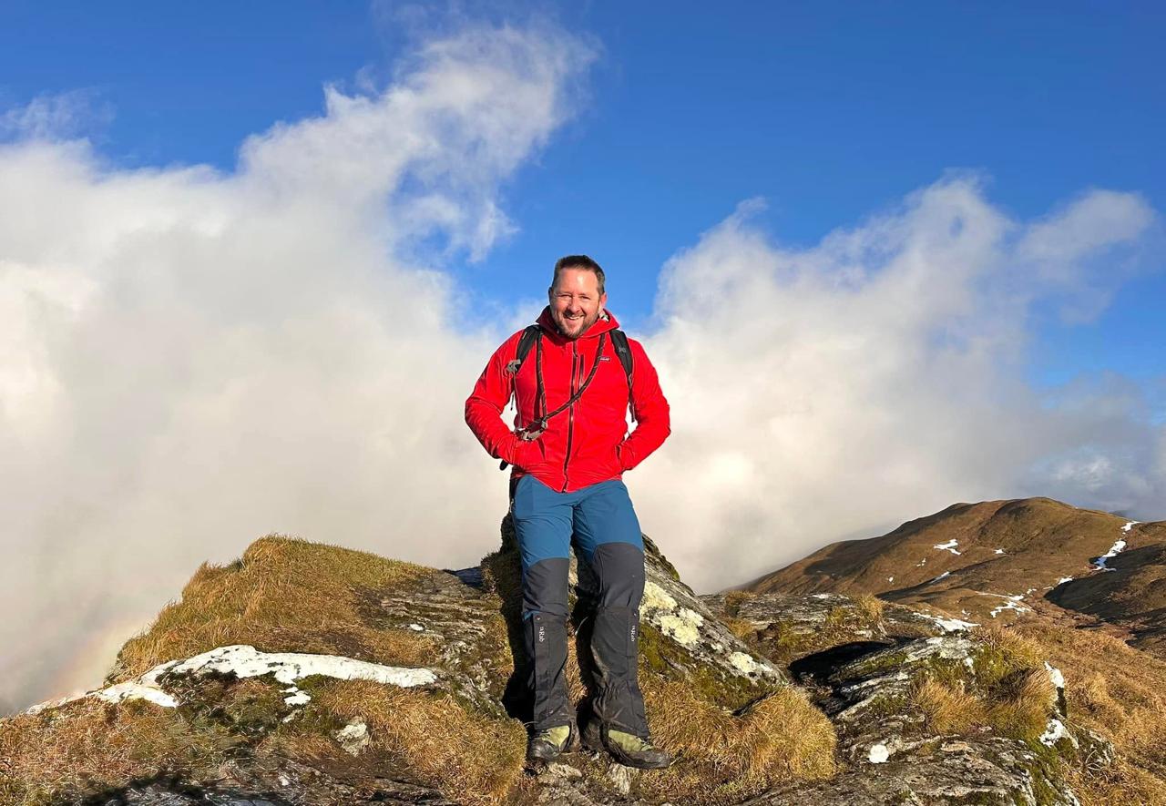 Iain Struthers on a hillwalk in the Scottish Highlands